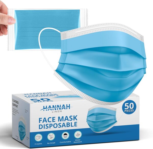 Disposable Face Masks/ 3Ply Safety Face Masks- 50PCS